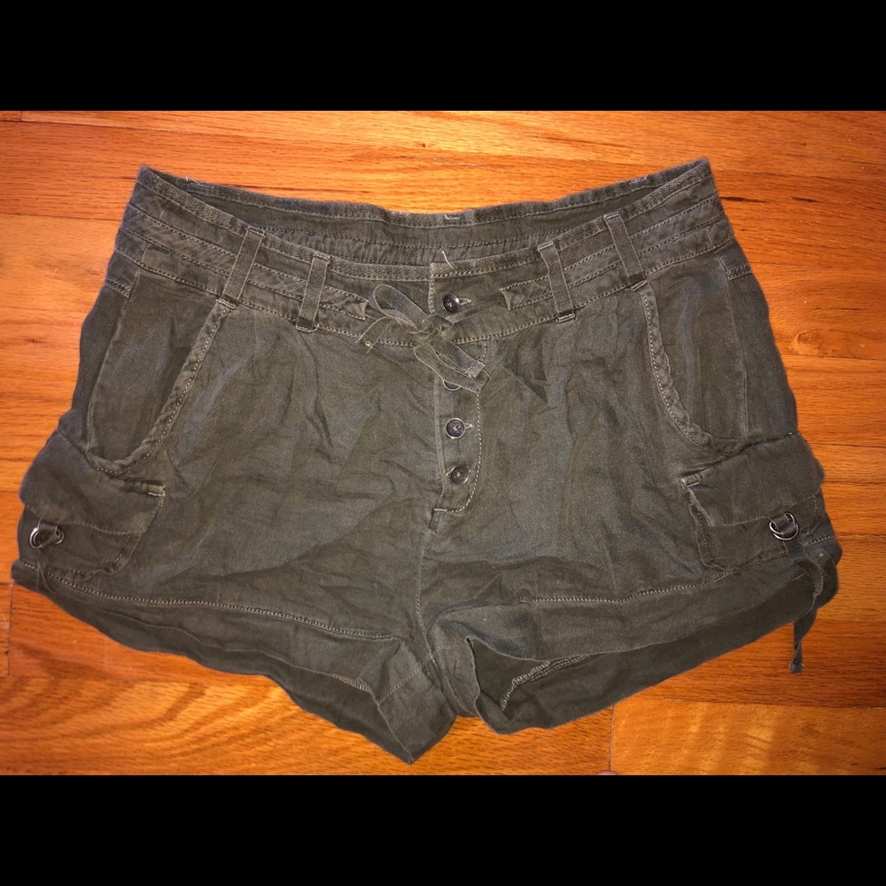 Free people army green shorts